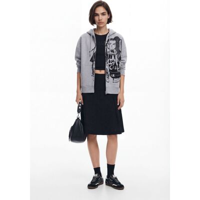 Desigual , Felpa con cerniera stampata M. Christian Lacroix, Nero, S BLACK S Desigual , Felpa con cerniera stampata M. Christian Lacroix, Nero, S BLACK S