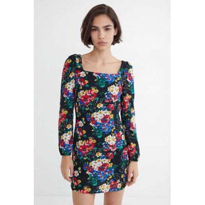 Desigual , Vestito corto slim scollatura quadrata, Viscosa, XL MATERIAL FINISHES XL Desigual , Vestito corto slim scollatura quadrata, Viscosa, XL MATERIAL FINISHES XL