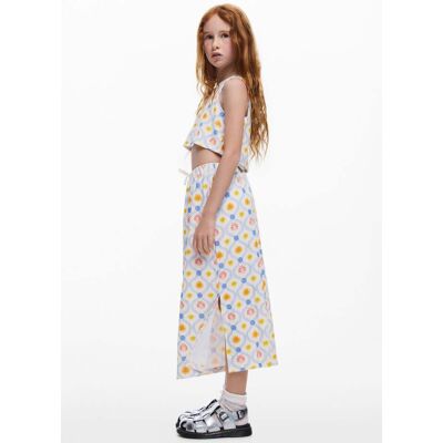 Desigual , gonna midi con soli, Bambini, Cotone, Bianco, 11/12 WHITE 11/12 Desigual , gonna midi con soli, Bambini, Cotone, Bianco, 11/12 WHITE 11/12
