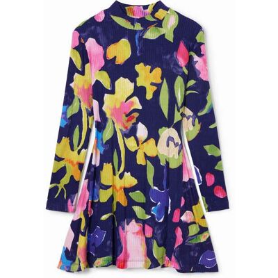Desigual , Abito floreale perkins, Bambini, Cotone, Blu, 3/4 BLUE 3/4 Desigual , Abito floreale perkins, Bambini, Cotone, Blu, 3/4 BLUE 3/4