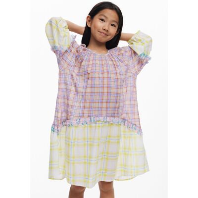 Desigual , abito a quadri con volant, Bambini, Cotone, 7/8 MATERIAL FINISHES 7/8 Desigual , abito a quadri con volant, Bambini, Cotone, 7/8 MATERIAL FINISHES 7/8