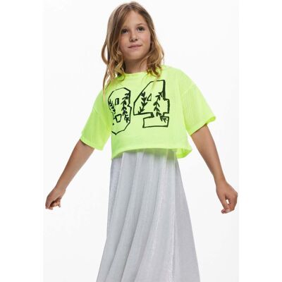 Desigual , abito a doppio strato rugby, Bambini, Poliestere, Nero, 3/4 BLACK 3/4 Desigual , abito a doppio strato rugby, Bambini, Poliestere, Nero, 3/4 BLACK 3/4