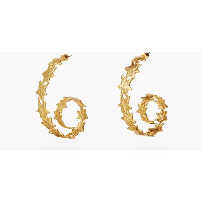 Desigual , Orecchini a spirale con stelle placcati in oro Zalio, U MATERIAL FINISHES U Desigual , Orecchini a spirale con stelle placcati in oro Zalio, U MATERIAL FINISHES U