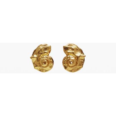 Desigual , Orecchini a conchiglia placcati oro Zalio, U MATERIAL FINISHES U Desigual , Orecchini a conchiglia placcati oro Zalio, U MATERIAL FINISHES U
