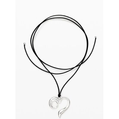 Desigual , ciondolo cuore cordoncino zalio, Nero, U BLACK U Desigual , ciondolo cuore cordoncino zalio, Nero, U BLACK U