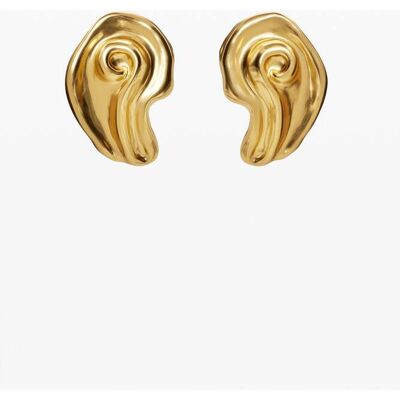 Desigual , Orecchini conchiglia placcati oro Zalio, U MATERIAL FINISHES U Desigual , Orecchini conchiglia placcati oro Zalio, U MATERIAL FINISHES U