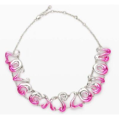 Desigual , collana love explosion rosa, U MATERIAL FINISHES U Desigual , collana love explosion rosa, U MATERIAL FINISHES U
