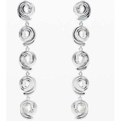 Desigual , Orecchini a cascata con spirali placcati in argento Zalio, Nero, U BLACK U Desigual , Orecchini a cascata con spirali placcati in argento Zalio, Nero, U BLACK U