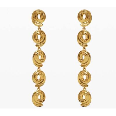 Desigual , Orecchini a cascata con spirali placcati oro Zalio, U MATERIAL FINISHES U Desigual , Orecchini a cascata con spirali placcati oro Zalio, U MATERIAL FINISHES U
