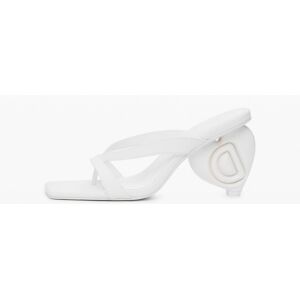 Desigual , Sandalo con tacco a cuore, Poliestere, Bianco, 36 WHITE 36 Desigual , Sandalo con tacco a cuore, Poliestere, Bianco, 36 WHITE 36