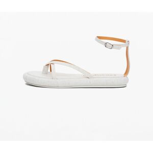 Desigual , Sandali bassi con cinturino, Donna, Lino, Bianco, 41 WHITE 41 Desigual , Sandali bassi con cinturino, Donna, Lino, Bianco, 41 WHITE 41