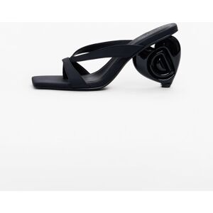 Desigual , Sandalo con tacco a cuore, Poliestere, Nero, 39 BLACK 39 Desigual , Sandalo con tacco a cuore, Poliestere, Nero, 39 BLACK 39