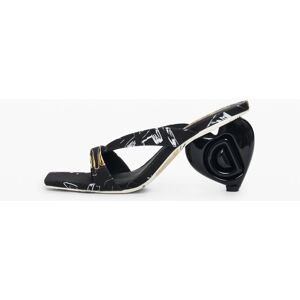 Desigual , Sandalo con tacco a cuore, Cotone, Nero, 37 BLACK 37 Desigual , Sandalo con tacco a cuore, Cotone, Nero, 37 BLACK 37