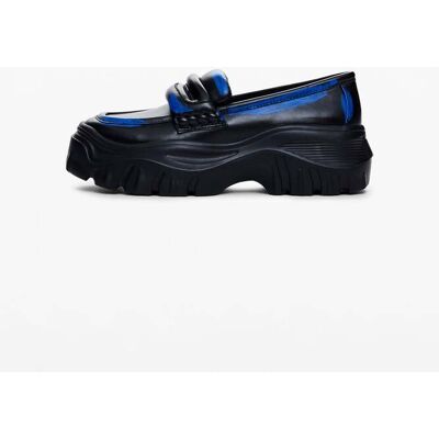Desigual , Mocassini chunky in pelle, Poliuretano, Nero, 37 BLACK 37 Desigual , Mocassini chunky in pelle, Poliuretano, Nero, 37 BLACK 37