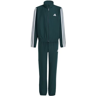 Adidas Tuta Tracksuit Essentials 3-Stripes Kids Verde Scuro 13-14 Adidas Tuta Tracksuit Essentials 3-Stripes Kids Verde Scuro 13-14