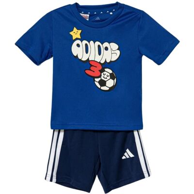 Adidas Tuta Train Essentials Fun Blu 4-5 Anni Adidas Tuta Train Essentials Fun Blu 4-5 Anni