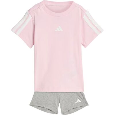 Adidas Tuta 160 3 Stripes Inf Rosa Grigio 9-12 Mesi Adidas Tuta 160 3 Stripes Inf Rosa Grigio 9-12 Mesi
