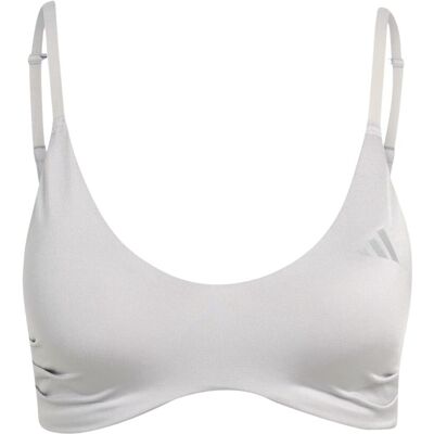 Adidas Reggiseno Optime Essentials Workout Shine Light Support Bra Grigio XS Adidas Reggiseno Optime Essentials Workout Shine Light Support Bra Grigio XS