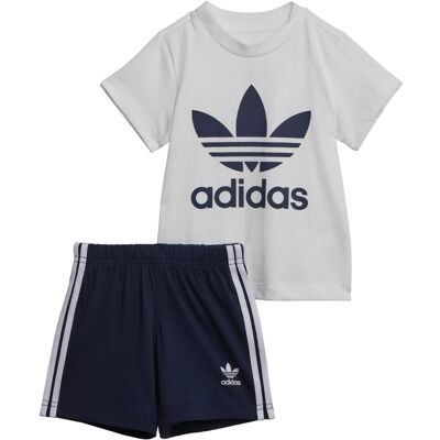 Adidas Completo Adicolor Set Infant Blu Indigo E Bianco 9-12 Adidas Completo Adicolor Set Infant Blu Indigo E Bianco 9-12