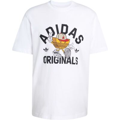 Adidas T-shirt Gfx Graphic Trefoil M Bianco L Adidas T-shirt Gfx Graphic Trefoil M Bianco L
