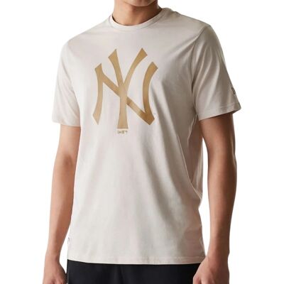 New Era T-shirt Mlb Regular New York Yankees Stone Bianco Beige M New Era T-shirt Mlb Regular New York Yankees Stone Bianco Beige M