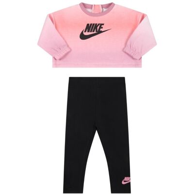 Nike Tuta Printed Club Leggings E Felpa Infant Nero E Rosa 24 Mesi Nike Tuta Printed Club Leggings E Felpa Infant Nero E Rosa 24 Mesi