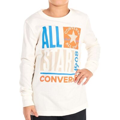 Converse Maglia All Star Stackup Beige Chiaro 10-12 Anni Converse Maglia All Star Stackup Beige Chiaro 10-12 Anni