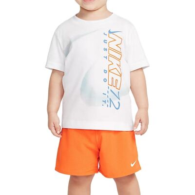 Nike Tuta Rhythm Just Do It 72 Inf Bianco Arancione 18 Mesi Nike Tuta Rhythm Just Do It 72 Inf Bianco Arancione 18 Mesi