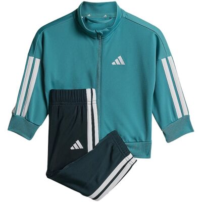 Adidas Tuta Essentials Climacool Track Suit Kids Turchese 18-24 Adidas Tuta Essentials Climacool Track Suit Kids Turchese 18-24