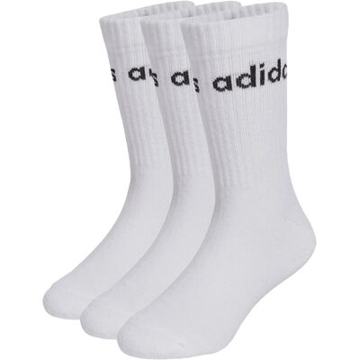 Adidas Calze Linear Kids 3 Paia Bianco JX6595 25-27 Adidas Calze Linear Kids 3 Paia Bianco JX6595 25-27