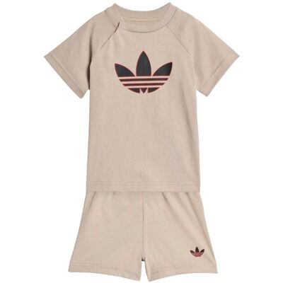 Adidas Tuta Trefoil Inf Beige 18-24 Mesi Adidas Tuta Trefoil Inf Beige 18-24 Mesi