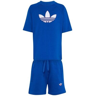 Adidas Tuta Trefoil Loose Kids Blu 7-8 Anni Adidas Tuta Trefoil Loose Kids Blu 7-8 Anni