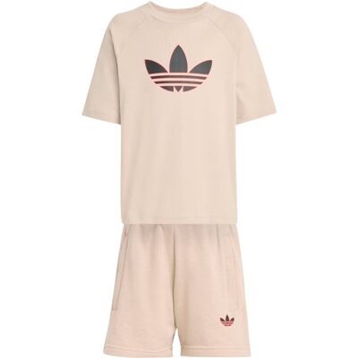 Adidas Tuta Trefoil Loose Kids Beige 7-8 Anni Adidas Tuta Trefoil Loose Kids Beige 7-8 Anni