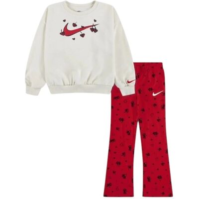 Nike Tuta Felpa Leggings Inf Bianco Rosso 24 Mesi Nike Tuta Felpa Leggings Inf Bianco Rosso 24 Mesi