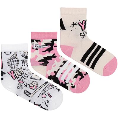 Adidas Calzini Doodle Kids Beige Bianco Rosa JX1424 28-30 Adidas Calzini Doodle Kids Beige Bianco Rosa JX1424 28-30