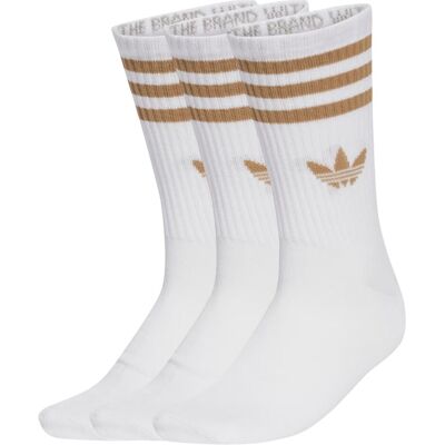 Adidas Calzini 3-Stripes Bci 3 Paia Bianco E Marrone Chiaro 31-33 Adidas Calzini 3-Stripes Bci 3 Paia Bianco E Marrone Chiaro 31-33