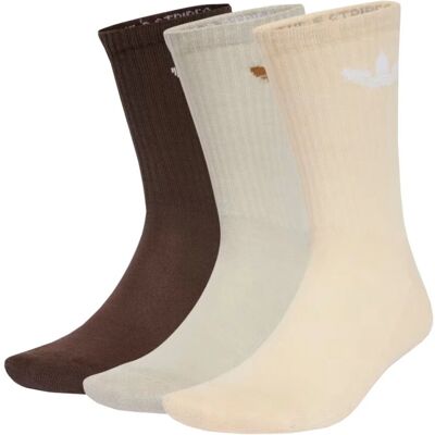 Adidas Calzini Trefoil Crew 6 Paia Beige Marrone Grigio 34-36 Adidas Calzini Trefoil Crew 6 Paia Beige Marrone Grigio 34-36