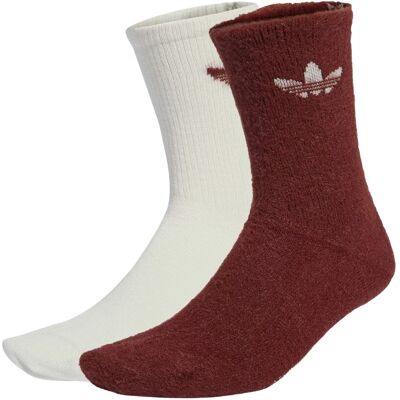 Adidas Calzini Crew Bianco Marrone 2 Paia 40-42 Adidas Calzini Crew Bianco Marrone 2 Paia 40-42