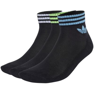 Adidas Calzini Caviglia Orli Coste 3Paia Nero Blu Bianco Verde XS Adidas Calzini Caviglia Orli Coste 3Paia Nero Blu Bianco Verde XS