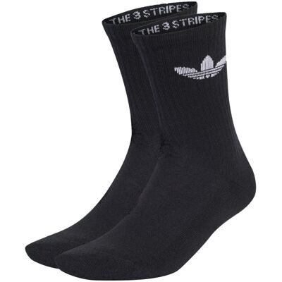 Adidas Calzini Trefoil Cushion Crew 3 Paia Nero 31-33 Adidas Calzini Trefoil Cushion Crew 3 Paia Nero 31-33