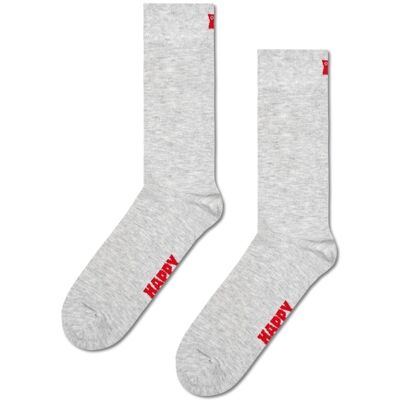 Happy Socks Calzini Solid M Grigio Rosso 41-46 Happy Socks Calzini Solid M Grigio Rosso 41-46
