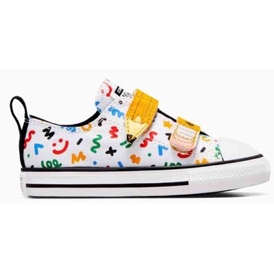 Converse Scarpe Chuck Taylor All Star Easy On Doodles Bianco/Giallo/Nero P/E 2024 A07219C 21 Converse Scarpe Chuck Taylor All Star Easy On Doodles Bianco/Giallo/Nero P/E 2024 A07219C 21