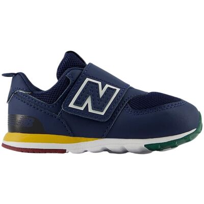 New Balance Scarpe 574 Hook Loop Kids Lifestyle Blu Navy Ed Oro 22.5 New Balance Scarpe 574 Hook Loop Kids Lifestyle Blu Navy Ed Oro 22.5