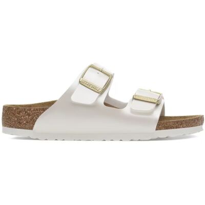 Birkenstock Ciabatte Arizona Ragazze Electric Metallic Pearl Bianco 37 Birkenstock Ciabatte Arizona Ragazze Electric Metallic Pearl Bianco 37