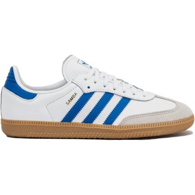 Adidas Scarpe Samba Og J Bianco E Blu 38 2-3 Adidas Scarpe Samba Og J Bianco E Blu 38 2-3