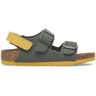 Birkenstock Sandali Milano Kids Desert Soil Thyme Ochre Verde Giallo 34 Birkenstock Sandali Milano Kids Desert Soil Thyme Ochre Verde Giallo 34