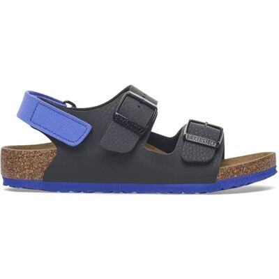 Birkenstock Sandalo Milano As Kids Desert Soil Black Blu 34 Birkenstock Sandalo Milano As Kids Desert Soil Black Blu 34