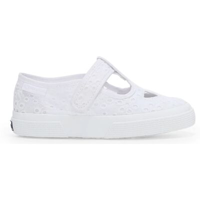 Superga Sandalo 3663 Cotone Sangallo Eyes Kids Bianco 27 Superga Sandalo 3663 Cotone Sangallo Eyes Kids Bianco 27