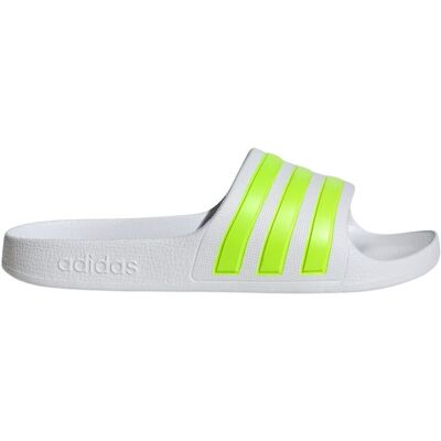 Adidas Ciabatte Adilette Aqua Kids Bianco Verde Fluo 28 Adidas Ciabatte Adilette Aqua Kids Bianco Verde Fluo 28