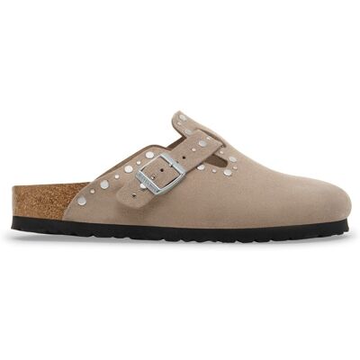 Birkenstock Ciabatta Boston Rivet Taupe Grigio Marrone 38 Birkenstock Ciabatta Boston Rivet Taupe Grigio Marrone 38